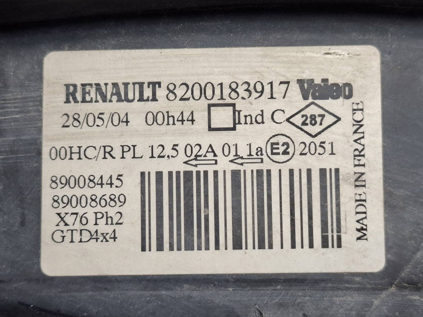 Foto 7 de Faro Izquierdo Renault Kangoo (f/kc0) (2003–2010)