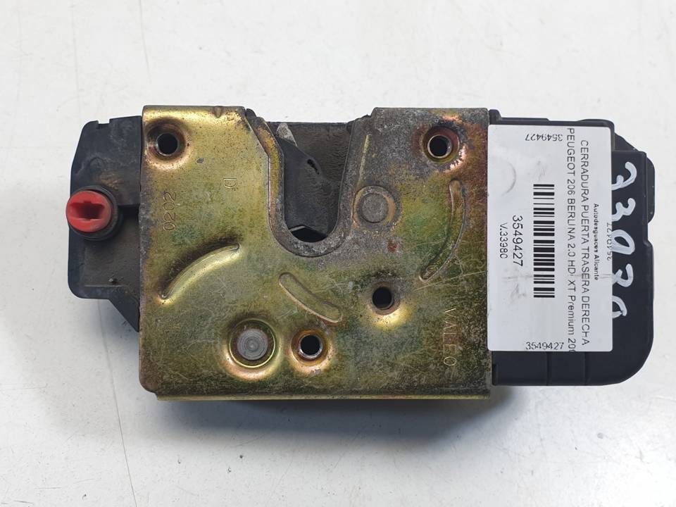 CERRADURA PUERTA TRASERA DERECHA PEUGEOT 206 BERLINA Autodesguaces Alicante