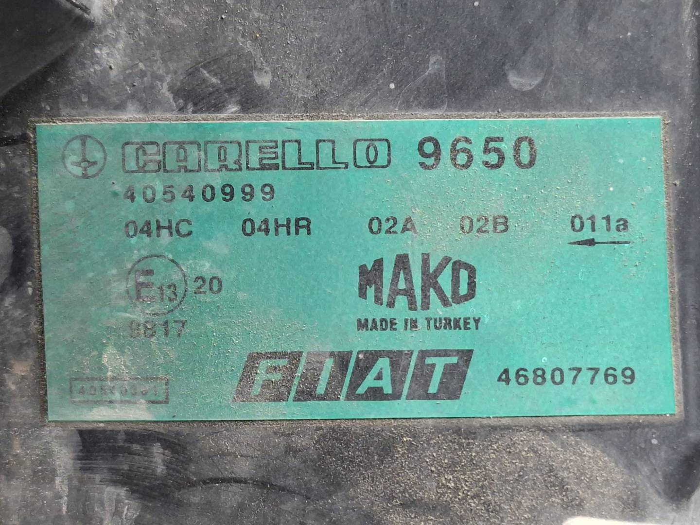 Foto 2 de Faro Derecho Fiat Doblo (119) (2001–2005)