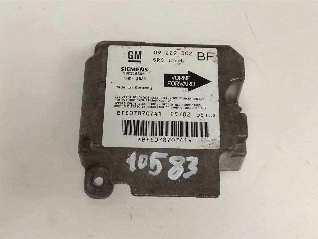 CENTRALITA AIRBAG - 09229302 - OPEL - ASTRA G BERLINA