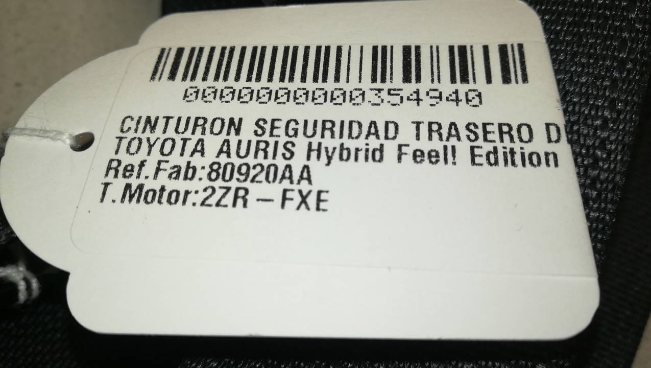 CINTURON SEGURIDAD TRASERO DERECHO