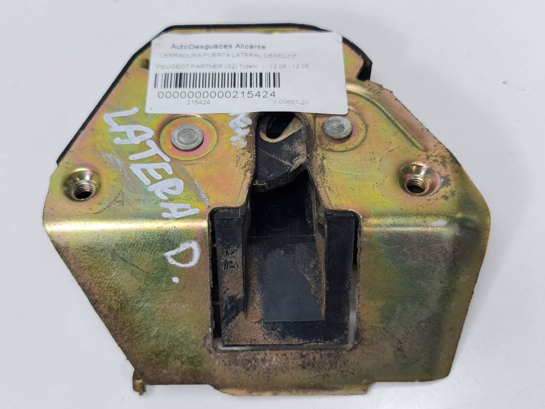 CERRADURA PUERTA LATERAL DERECHA - 028303 - PEUGEOT - PARTNER (S2)
