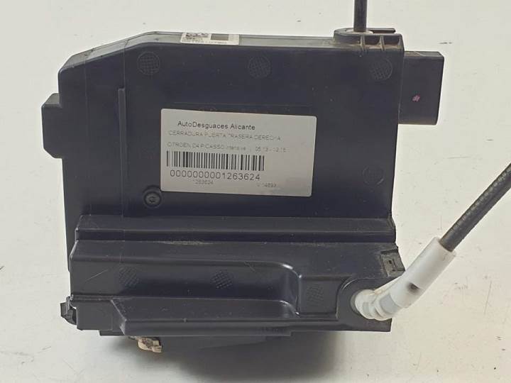 CERRADURA PUERTA TRASERA DERECHA 9810310780 CITROEN C4 PICASSO Autodesguaces Alicante