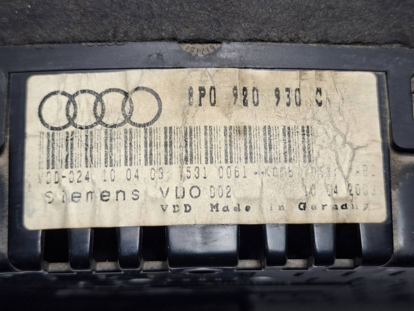 Foto 4 de Cuadro Instrumentos Audi A3 Sportback (8p) (2004–2012)