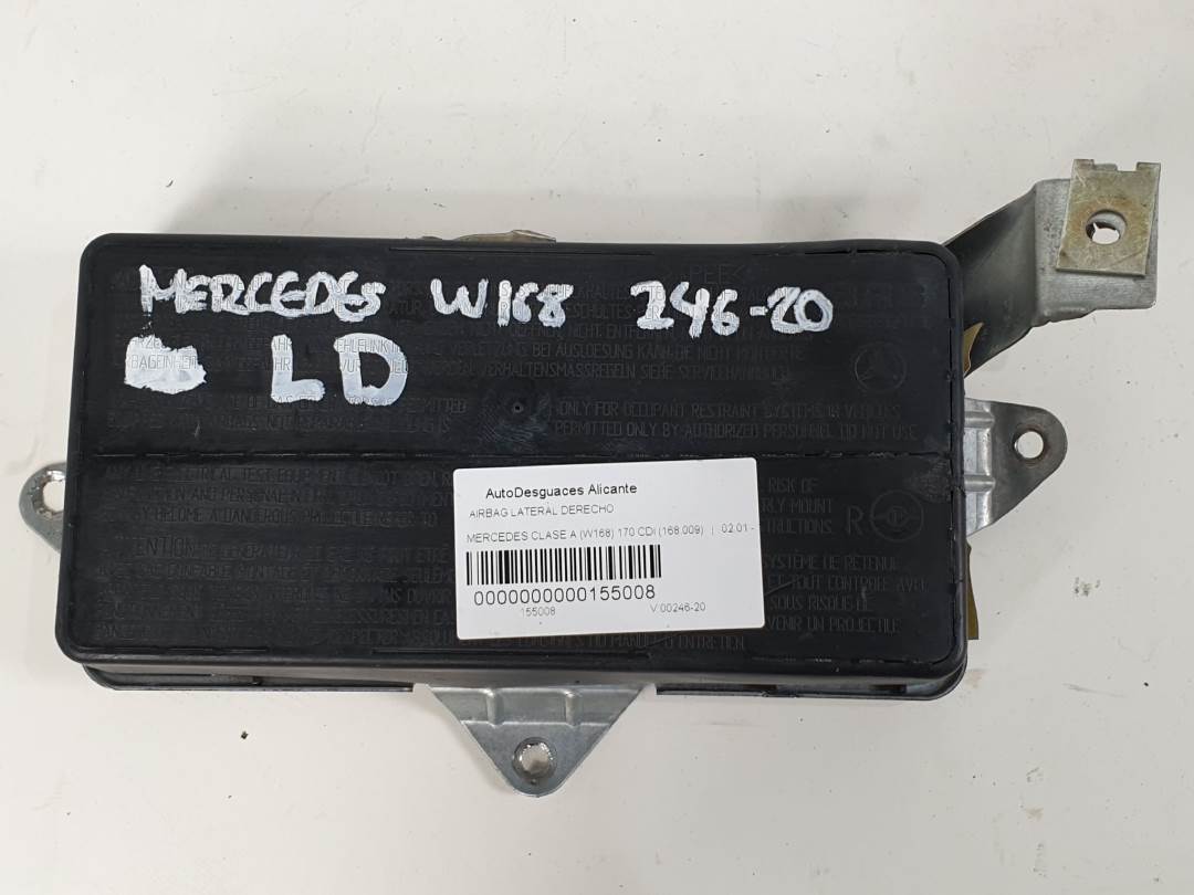 AIRBAG LATERAL DERECHO - 6016055 - MERCEDES - CLASE A (W168)