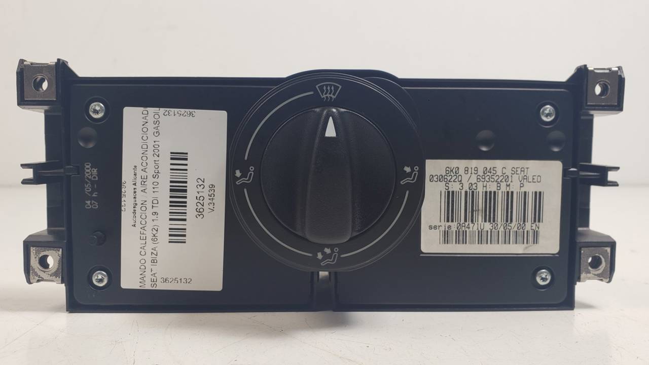 MANDO CALEFACCION / AIRE ACONDICIONADO 6K0819045C SEAT IBIZA (6K1) Autodesguaces Alicante