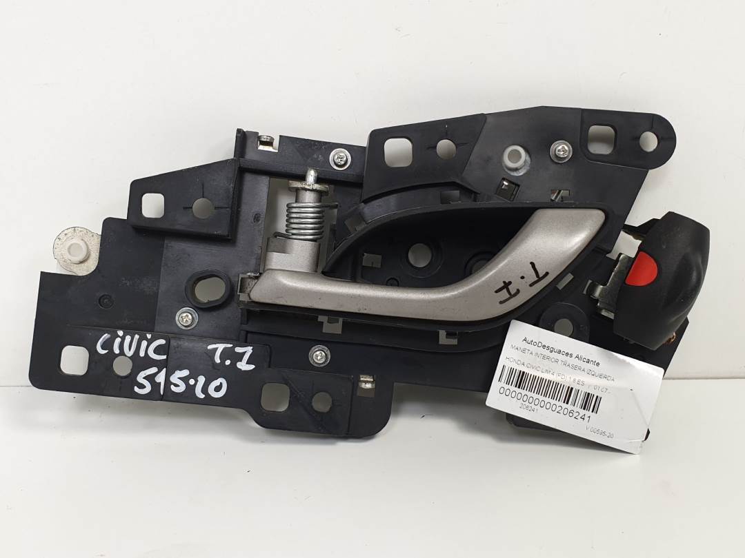Poignée intérieure arrière gauche - HONDA - CIVIC BERLINA 5 (FK)