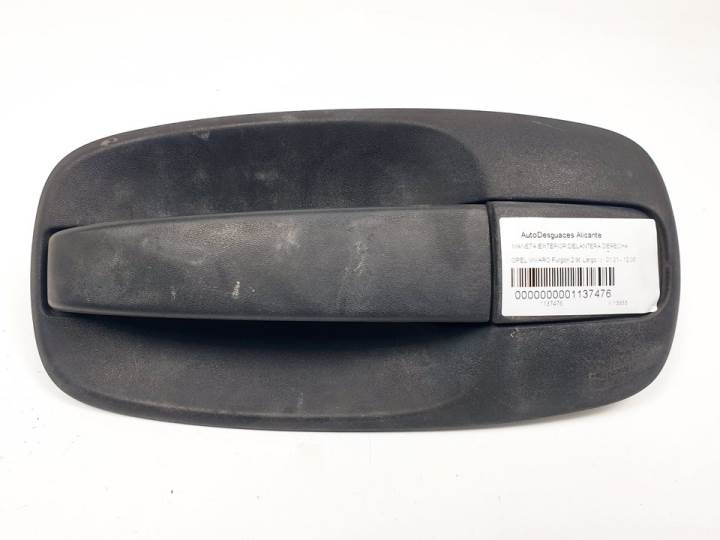 MANETA EXTERIOR DELANTERA DERECHA 91168524 OPEL VIVARO Autodesguaces Alicante
