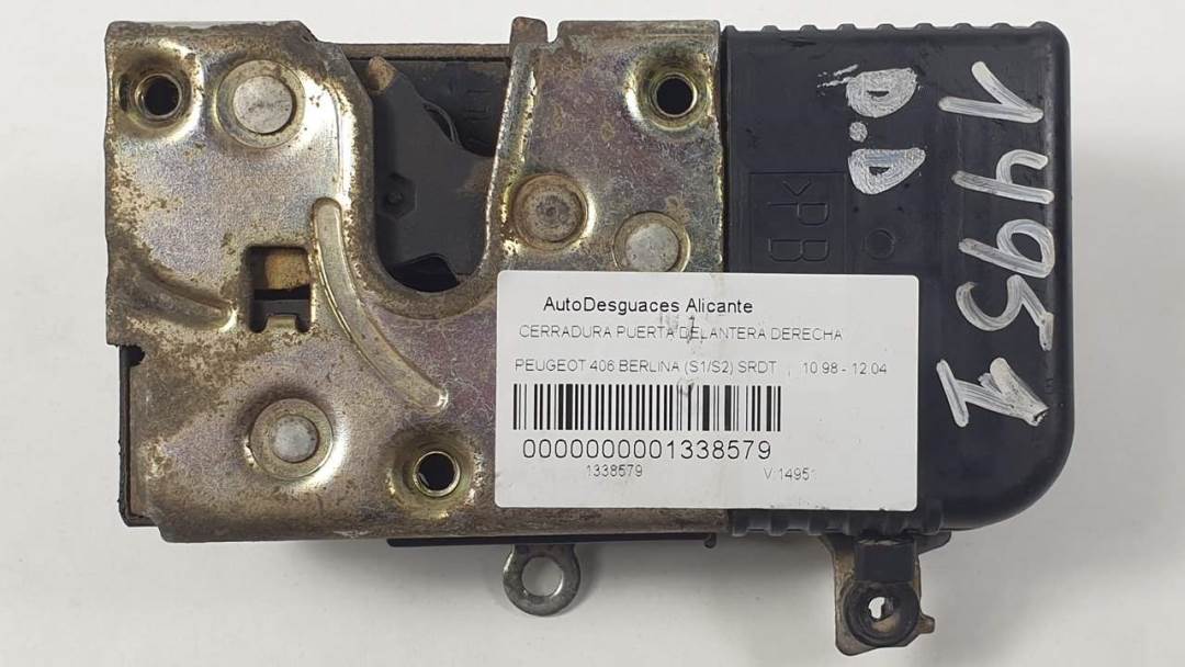 CERRADURA PUERTA DELANTERA DERECHA - PEUGEOT - 406 BERLINA (S1/S2)