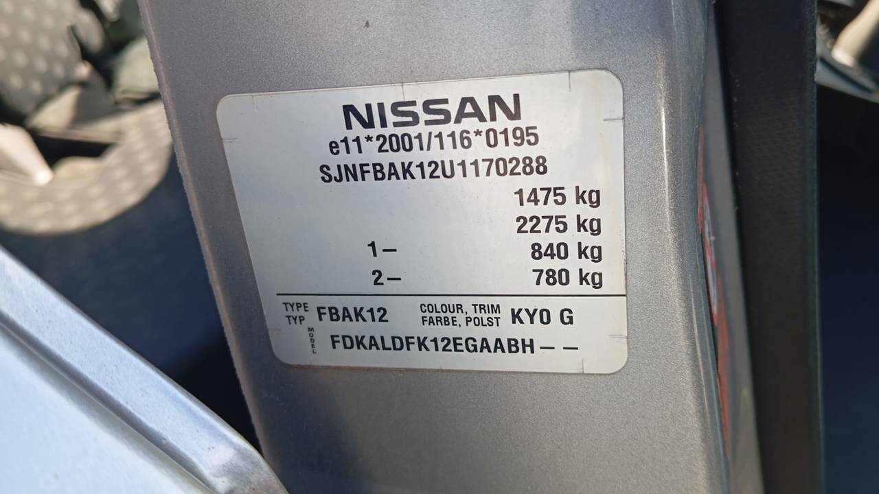 Imagen del vehículo NISSAN MICRA (K12E)