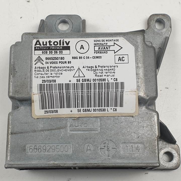 CENTRALITA AIRBAG 608990600 PEUGEOT PARTNER KASTEN (B9) Autodesguaces Alicante