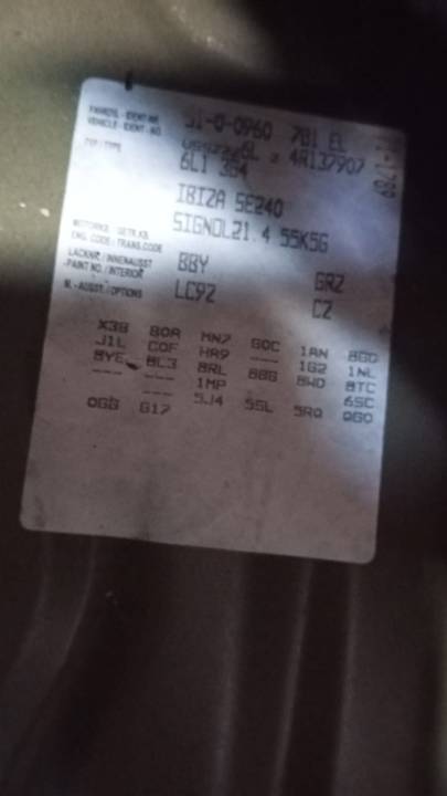 Imagen del vehículo SEAT IBIZA (6L1)