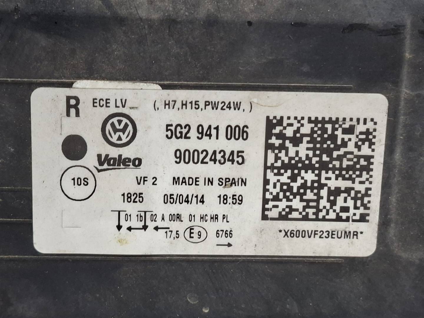 Foto 5 de Faro Derecho Volkswagen Golf VII Lim. (2012–2017)