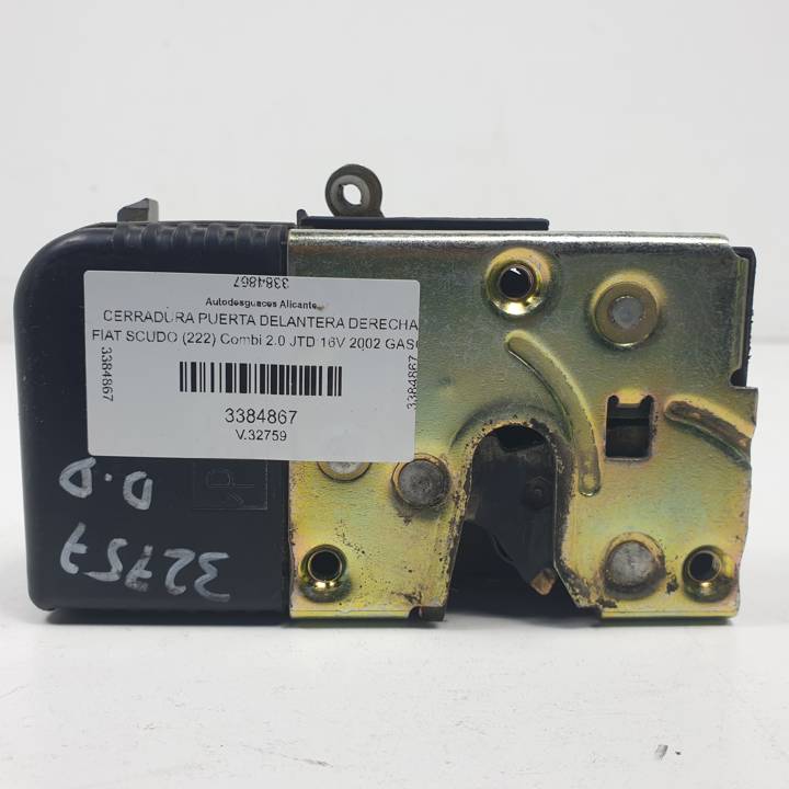 CERRADURA PUERTA DELANTERA DERECHA FIAT SCUDO (222) Autodesguaces Alicante