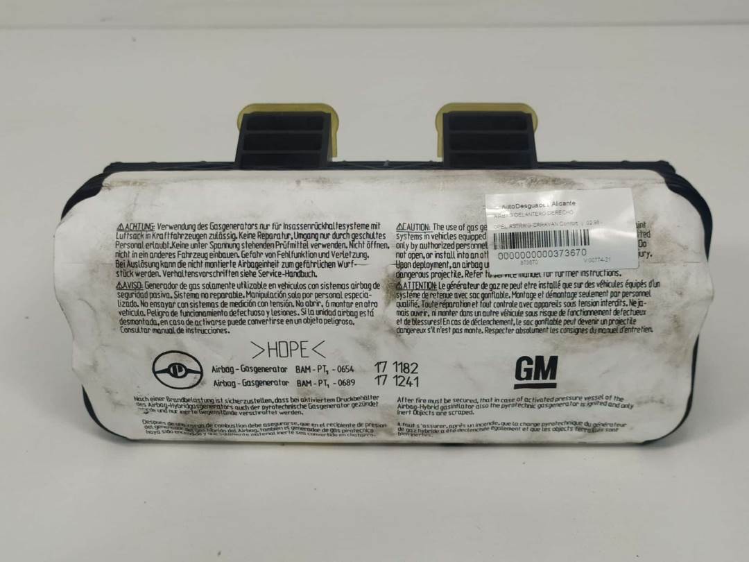 Airbag vorne rechts - 90561101 - OPEL - ASTRA G CARAVAN