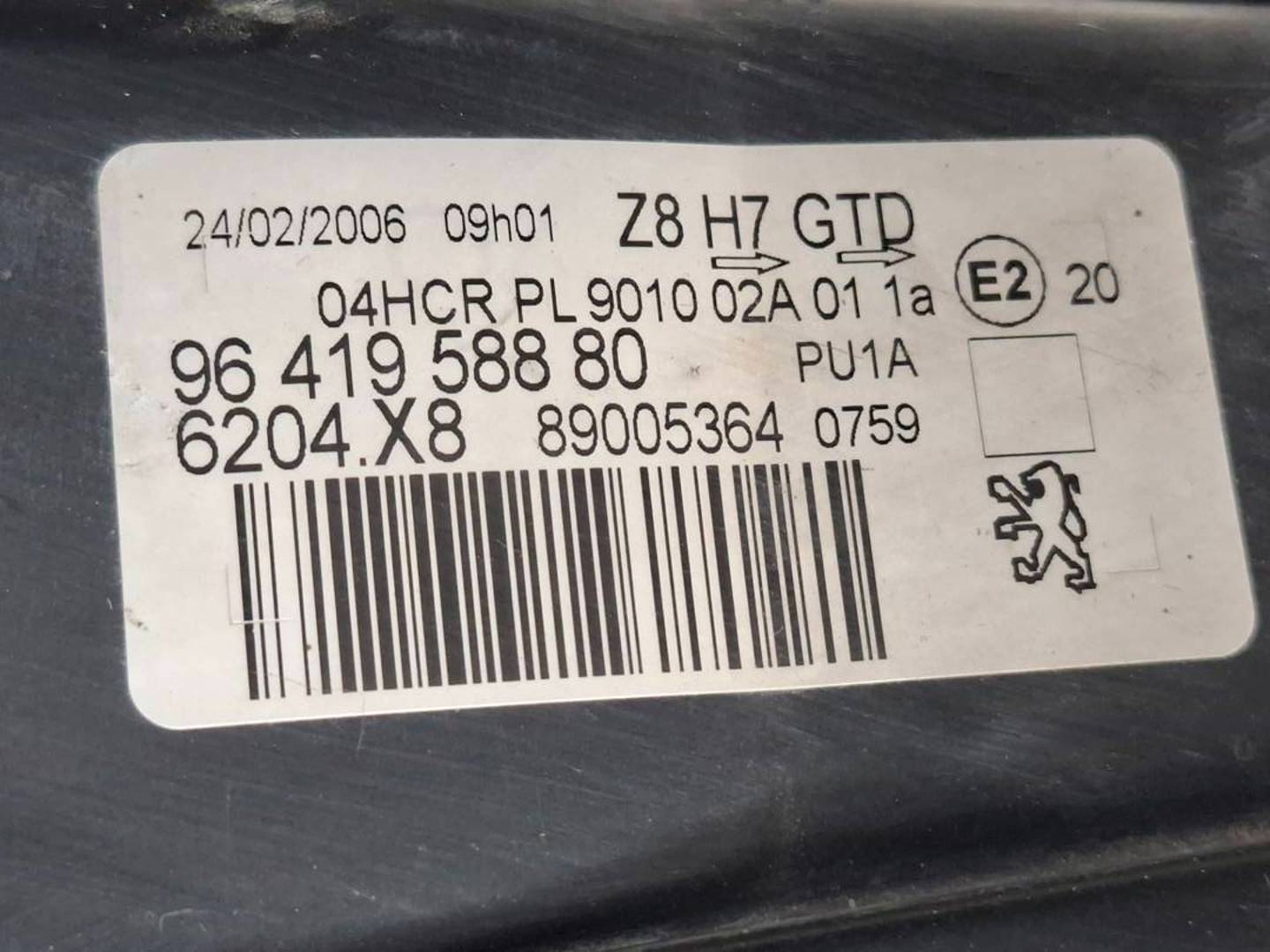 Foto 6 de Faro Izquierdo Peugeot 607 (s1) (2000–2004)