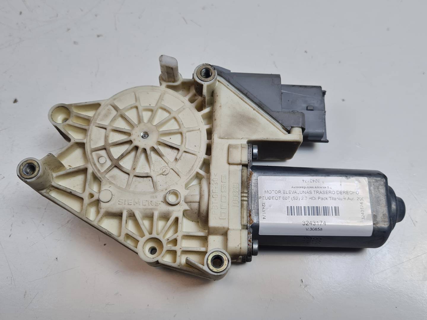 MOTOR ELEVALUNAS TRASERO DERECHO - 9659959780 - PEUGEOT - 607 (S2)