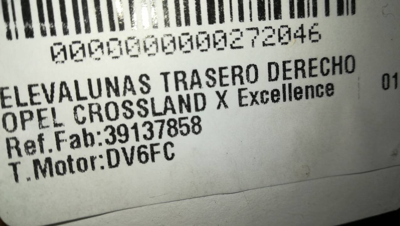 ELEVALUNAS TRASERO DERECHO