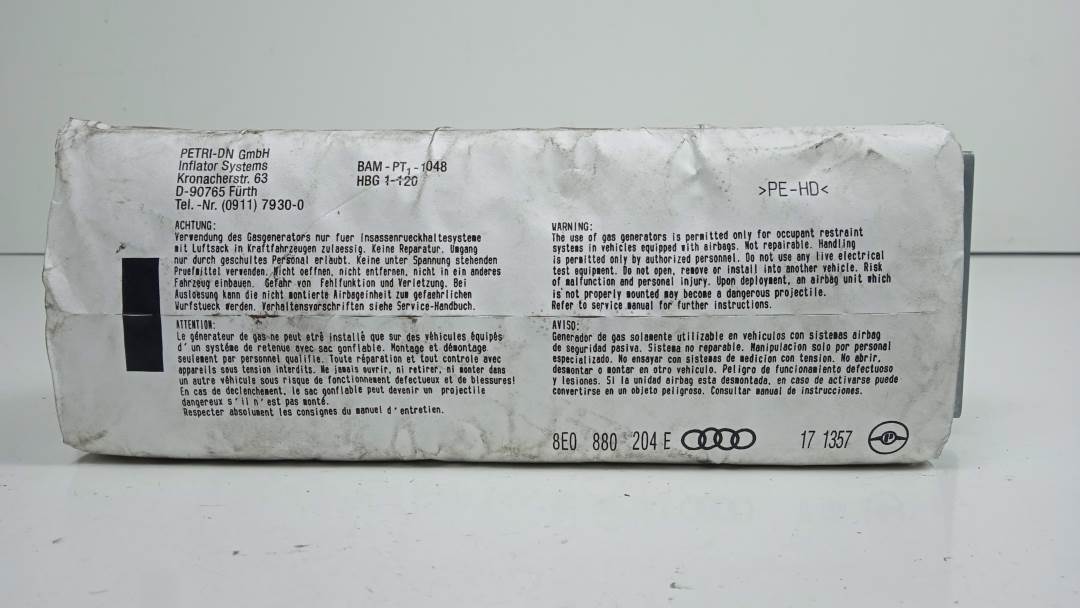 AIRBAG DELANTERO DERECHO - 8E0880204E - AUDI - A4 CABRIO (8H)