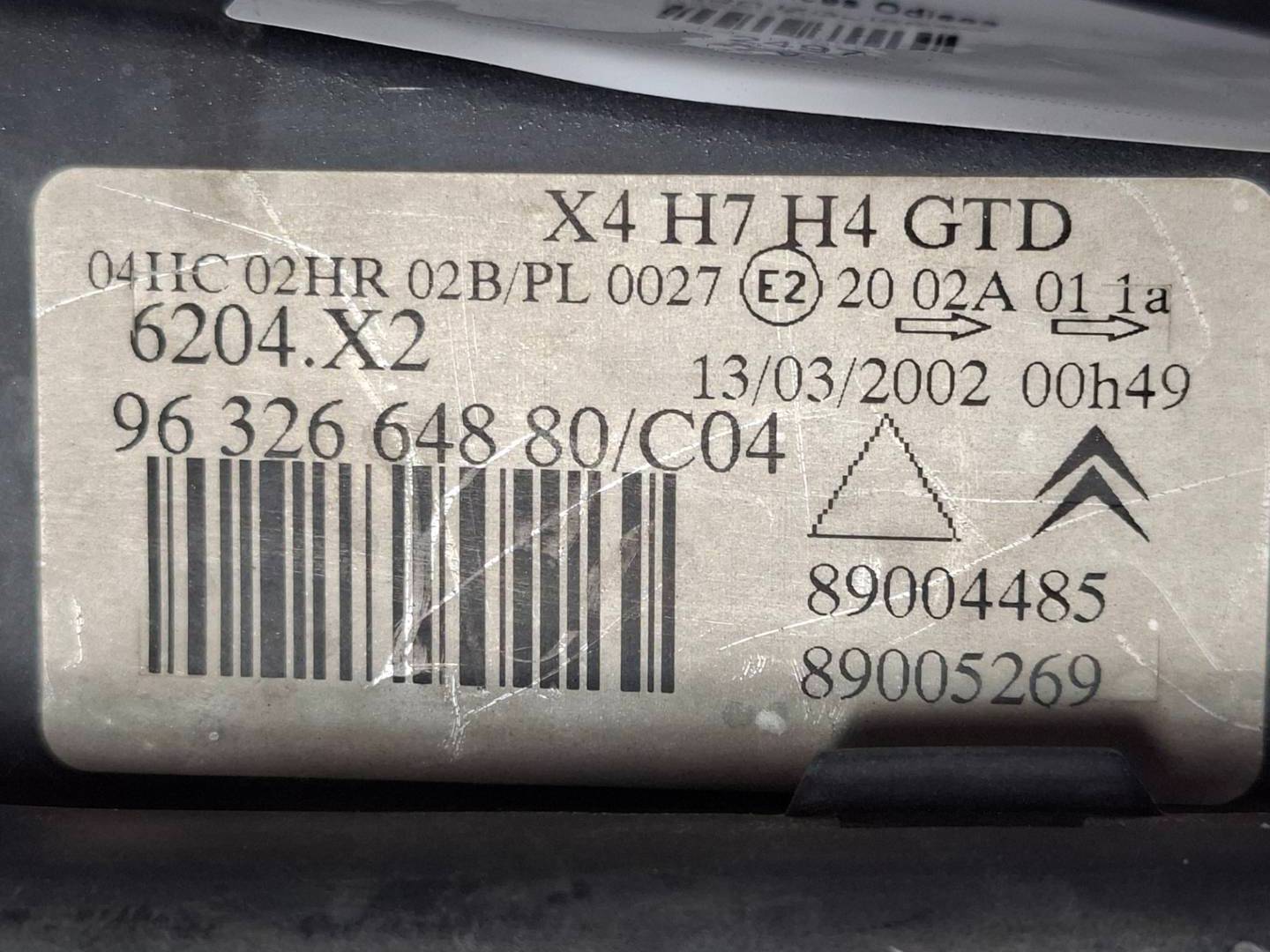 Foto 5 de Faro Izquierdo Citroen C5 Berlina (2001–2004)