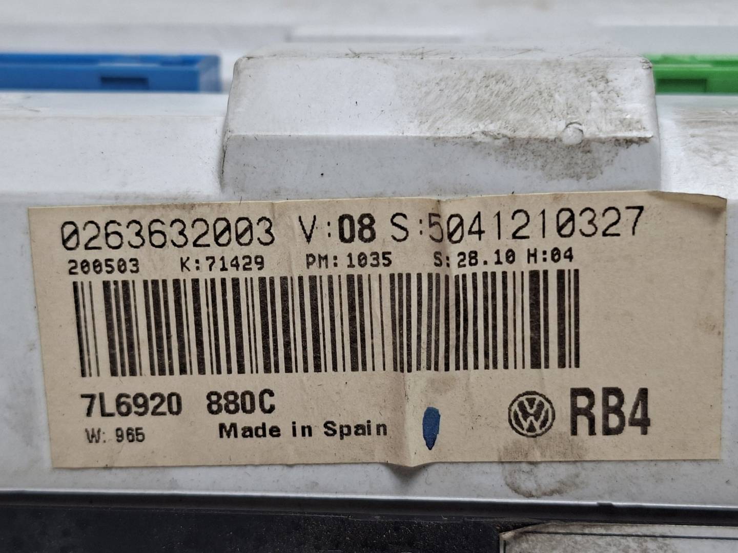 Foto 5 de Cuadro Instrumentos Volkswagen Touareg (7la) (2002–2007)