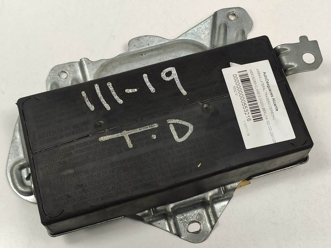 AIRBAG LATERAL TRASERO DERECHO - A2208600405 - MERCEDES - CLASE S (W220) BERLINA