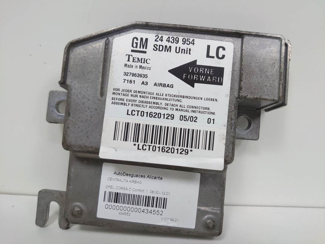 Airbag control unit - 327963935 - OPEL - CORSA C