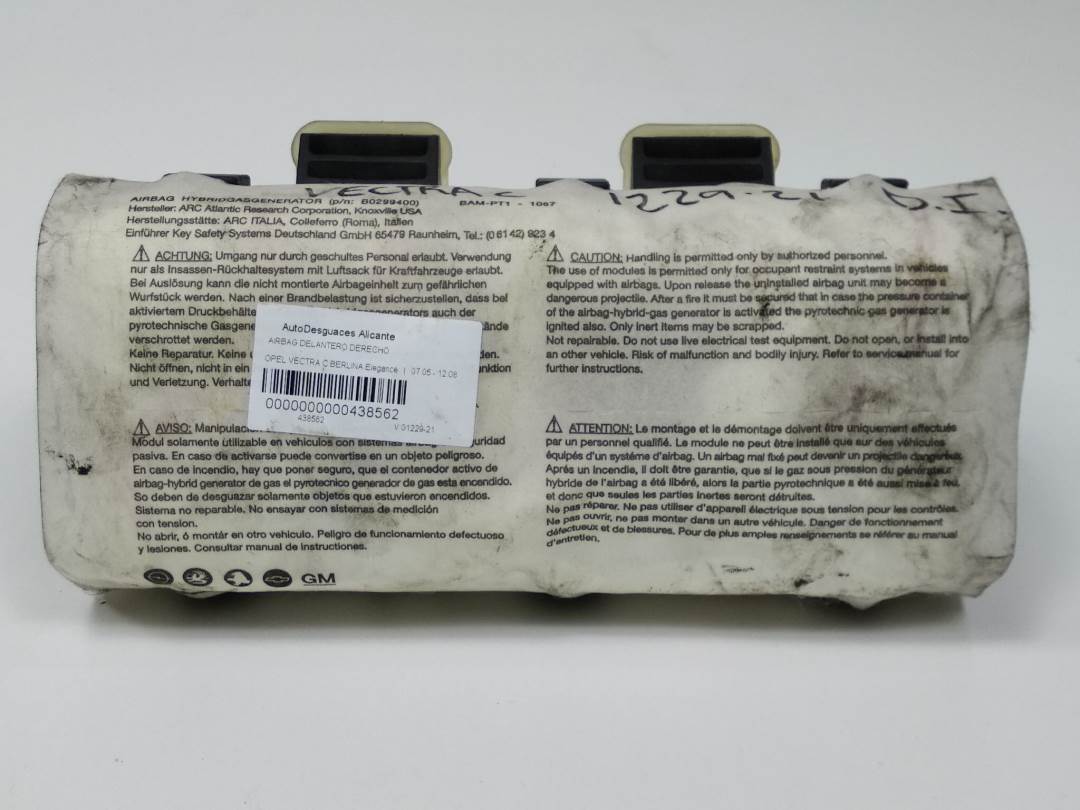 Airbag vorne rechts - 24413420 - OPEL - VECTRA C BERLINA