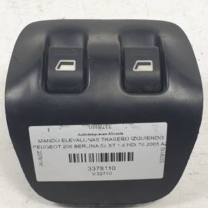 MANDO ELEVALUNAS TRASERO IZQUIERDO PEUGEOT 206 BERLINA Autodesguaces Alicante