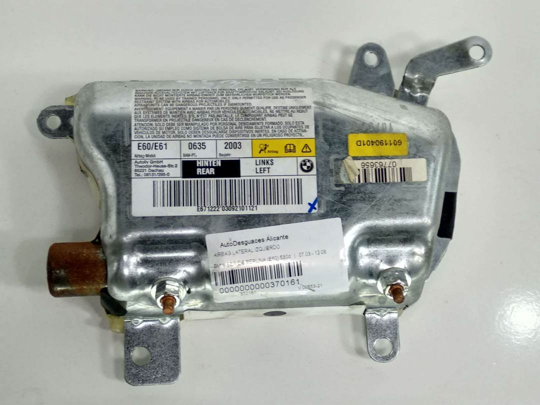 AIRBAG LATERAL IZQUIERDO - 601190501 - BMW - SERIE 5 BERLINA (E60)