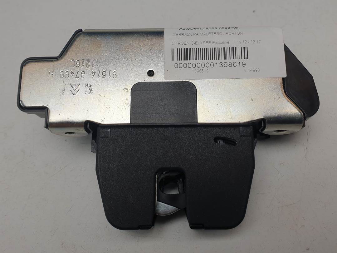 CERRADURA MALETERO / PORTON - 9677220380 - CITROEN - C-ELYSÉE