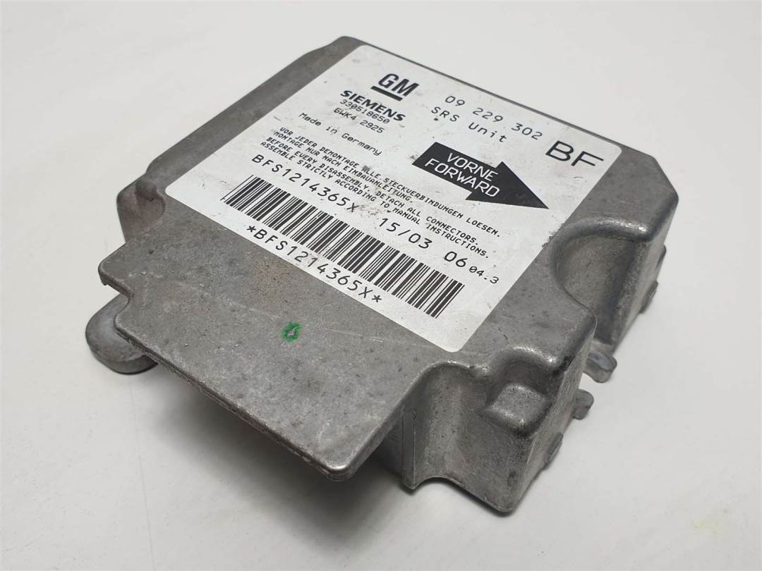 Calculateur d’airbag - 09229302 - OPEL - ASTRA G BERLINA