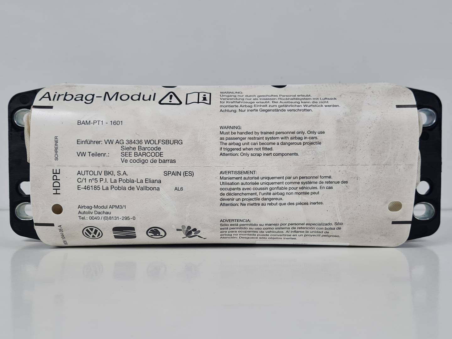 AIRBAG DELANTERO DERECHO - 5P0880204D - SEAT - TOLEDO (5P2)