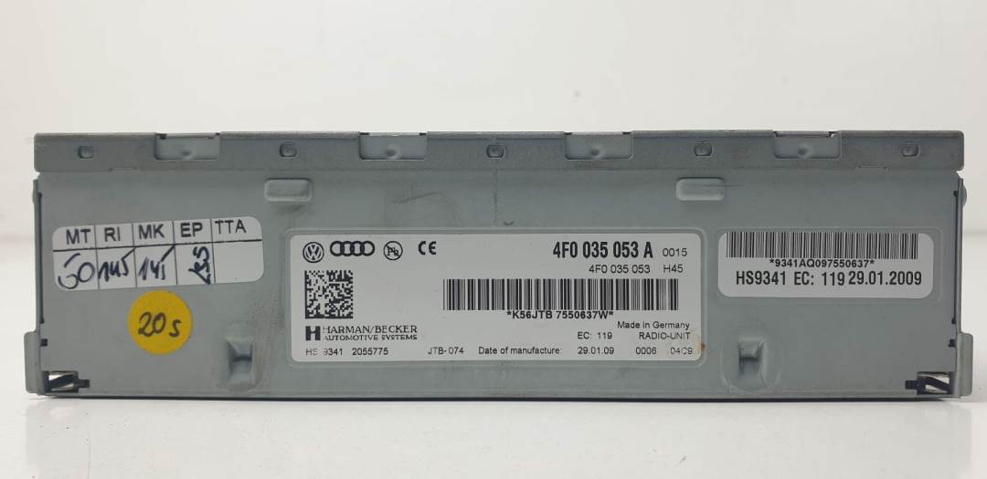 SISTEMA AUDIO / RADIO CD - 4F0035053A - AUDI - A5 CABRIOLET (8F7)