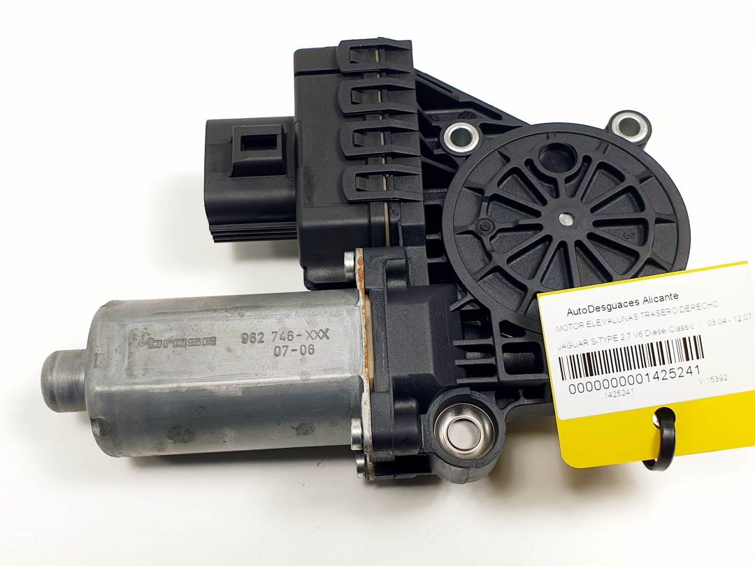 MOTOR ELEVALUNAS TRASERO DERECHO - 962746XXX - JAGUAR - S-TYPE
