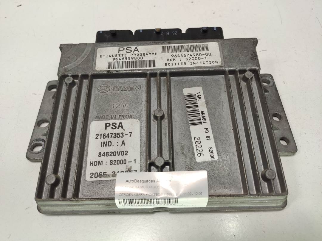 CENTRALITA MOTOR UCE - 216473537 - CITROEN - XSARA PICASSO