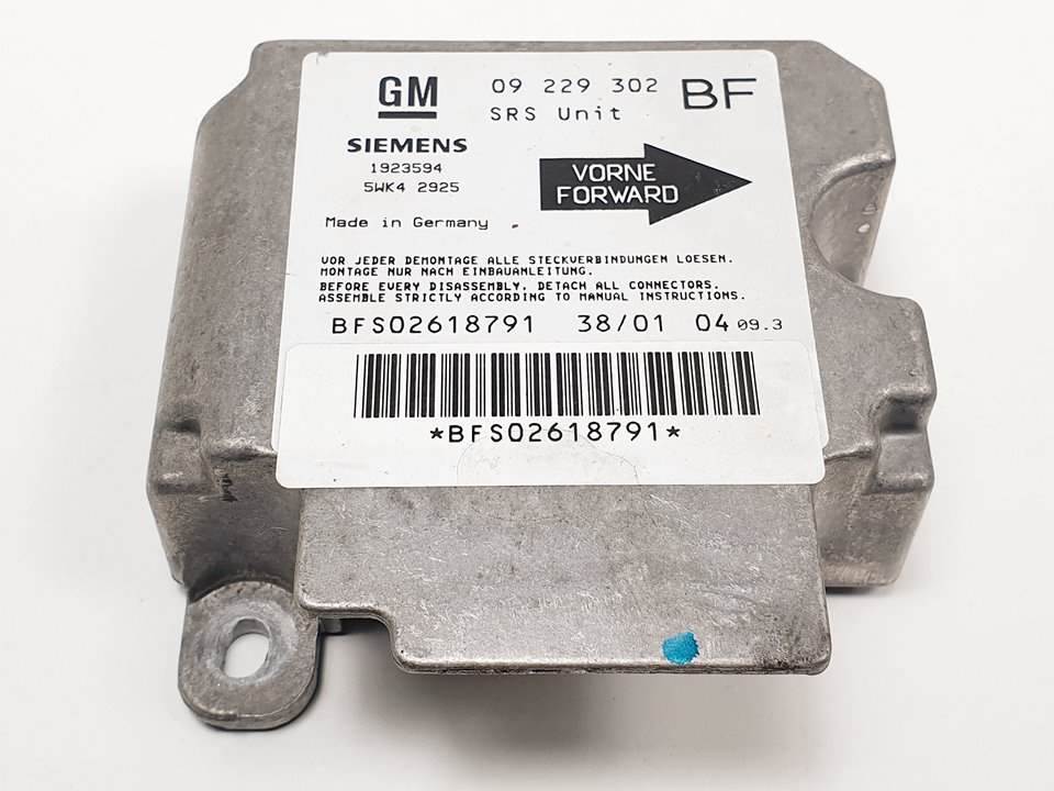 CENTRALITA AIRBAG - 09229302 - OPEL - ASTRA G BERLINA