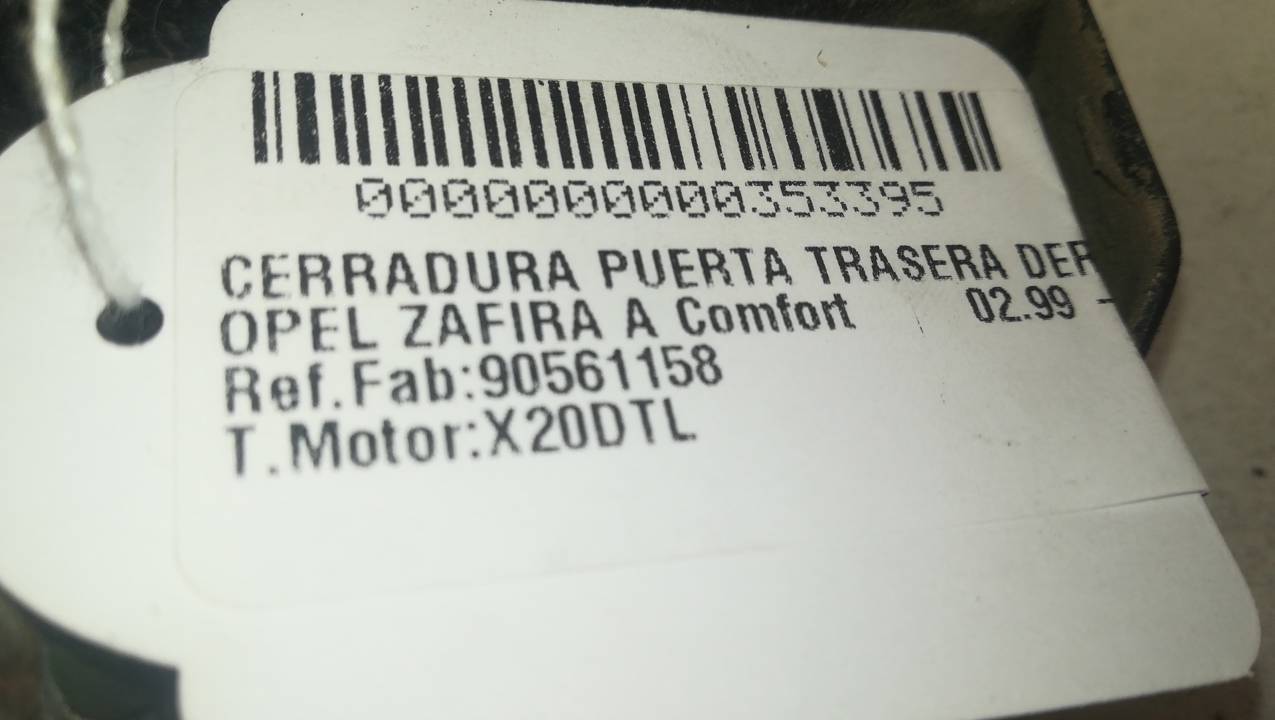 CERRADURA PUERTA TRASERA DERECHA