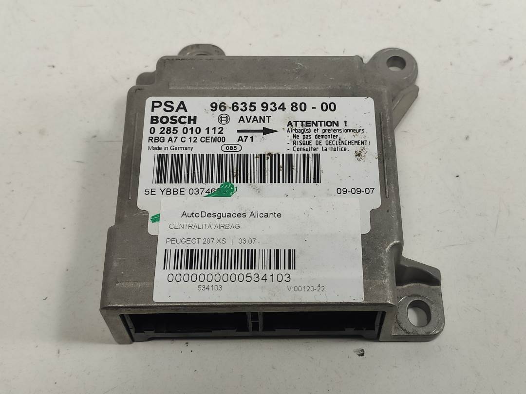 CENTRALITA AIRBAG - 966359348000 - PEUGEOT - 207