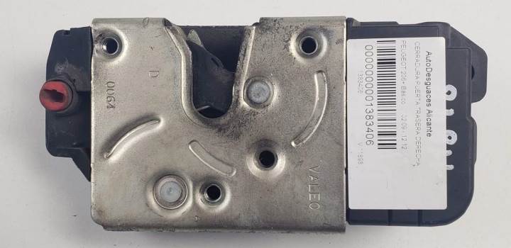 CERRADURA PUERTA TRASERA DERECHA PEUGEOT 206+ Autodesguaces Alicante