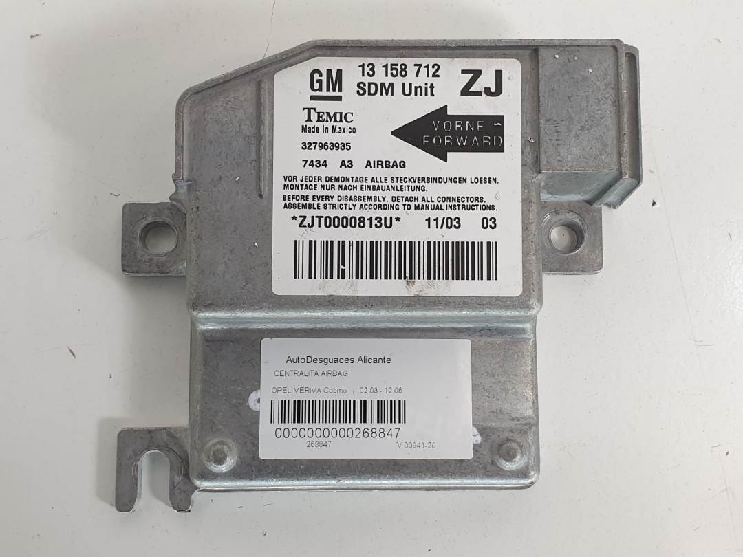 CENTRALITA AIRBAG - 327963935 - OPEL - MERIVA