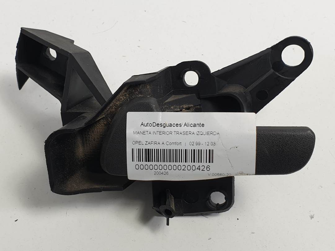 MANETA INTERIOR TRASERA IZQUIERDA - 400608 - OPEL - ZAFIRA A