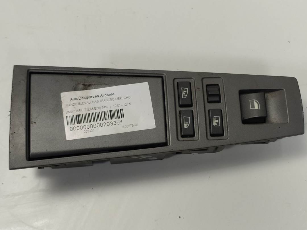 MANDO ELEVALUNAS TRASERO DERECHO - 6917108 - BMW - SERIE 7 (E65/E66)