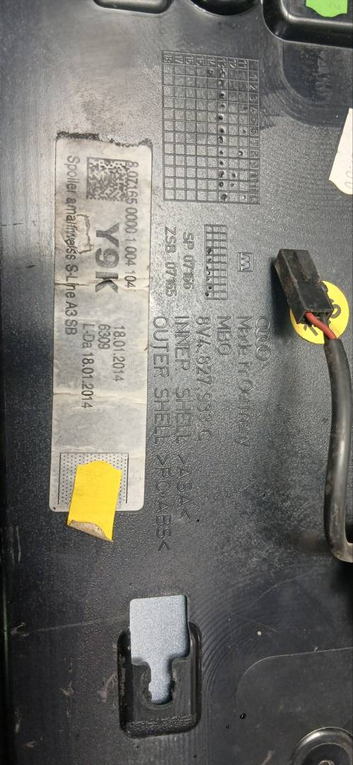 Foto 3 de Aleron Trasero Audi A3 Sportback (8v) (2012–2020)