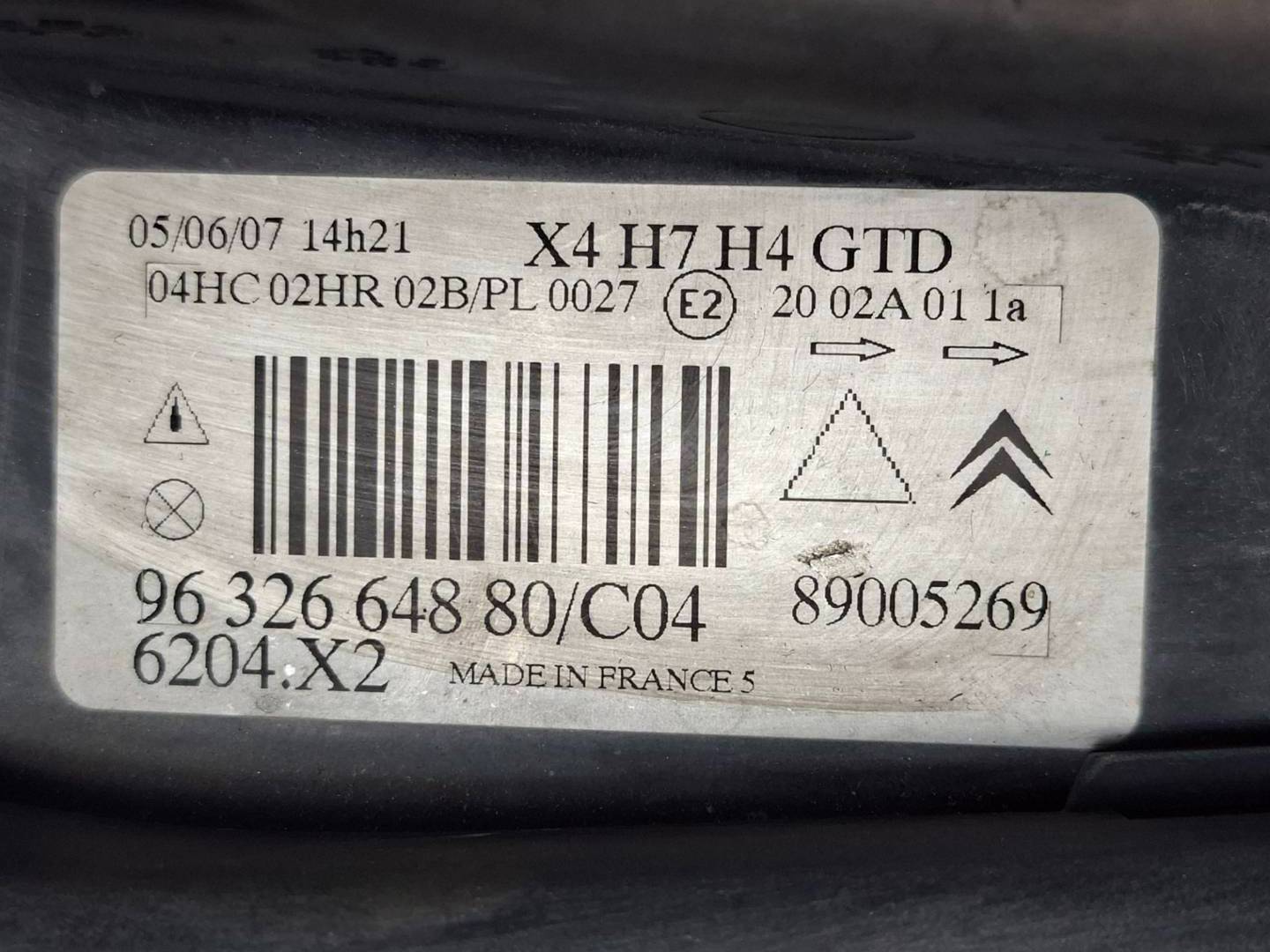 Foto 5 de Faro Izquierdo Citroen C5 Berlina (2001–2004)