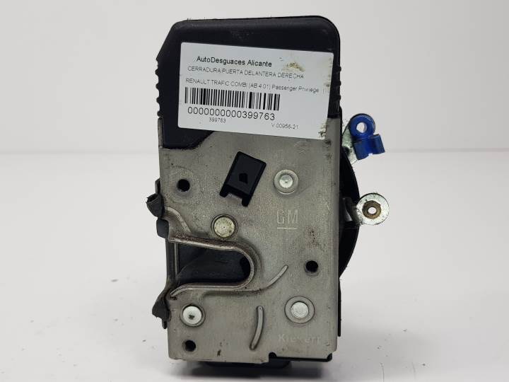 CERRADURA PUERTA DELANTERA DERECHA 8200008261 RENAULT TRAFIC COMBI (AB 4.01) Autodesguaces Alicante
