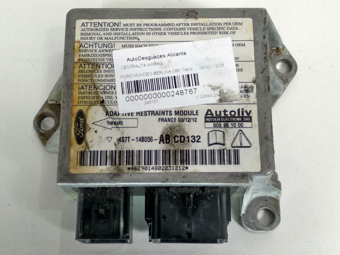 Calculateur d’airbag - 4S7T14B056 - FORD - MONDEO BERLINA (GE)