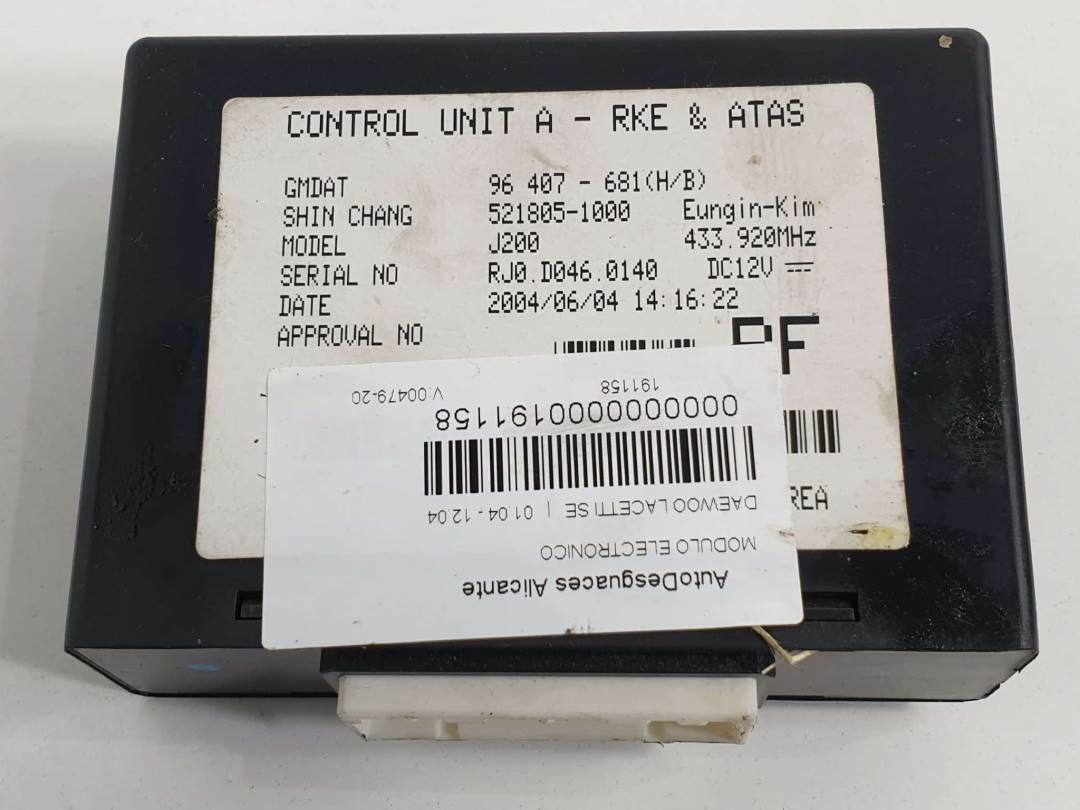 MODULO ELECTRONICO - 5218051000 - DAEWOO - LACETTI