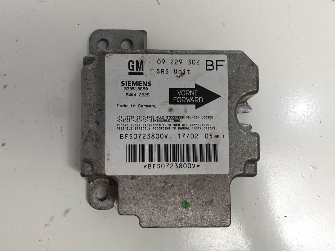 CENTRALITA AIRBAG - 09229302 - OPEL - ASTRA G BERLINA