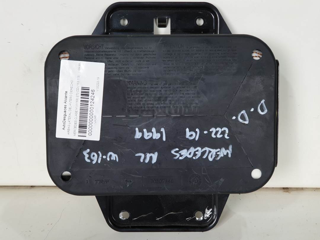 AIRBAG LATERAL DELANTERO DERECHO - 1638600605 - MERCEDES - CLASE M (W163)